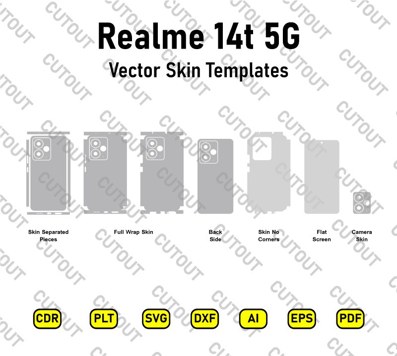 Realme 14t 5G Vector Skin Cut Files