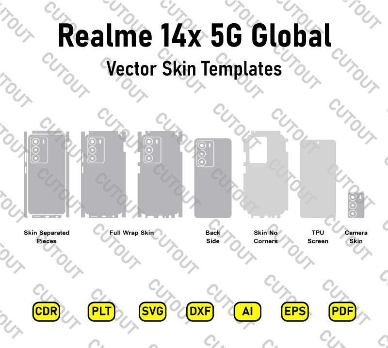 Realme 14x 5G Global Vector Skin Cut Files