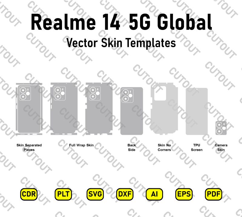 Realme 14 5G Global Vector Skin Cut Files