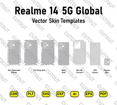 ​Archivos de corte vectorial para Realme 14 5G Global