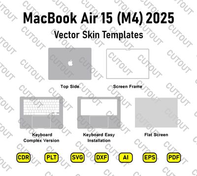 MacBook Air 15 (M4) 2025 Vector Skin Cut Files