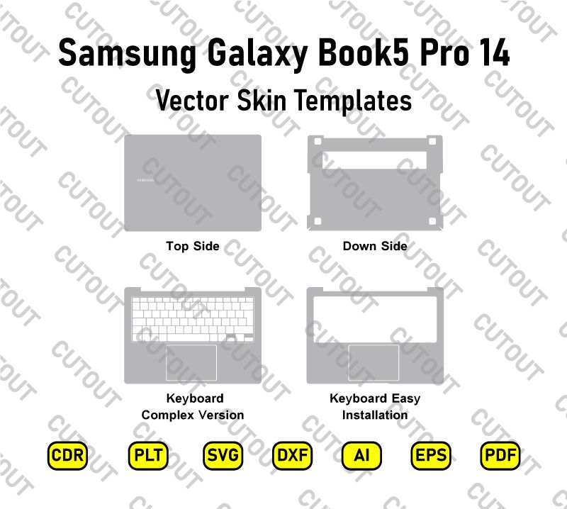 Samsung Galaxy Book5 Pro 14 Vector Skin Cut Files
