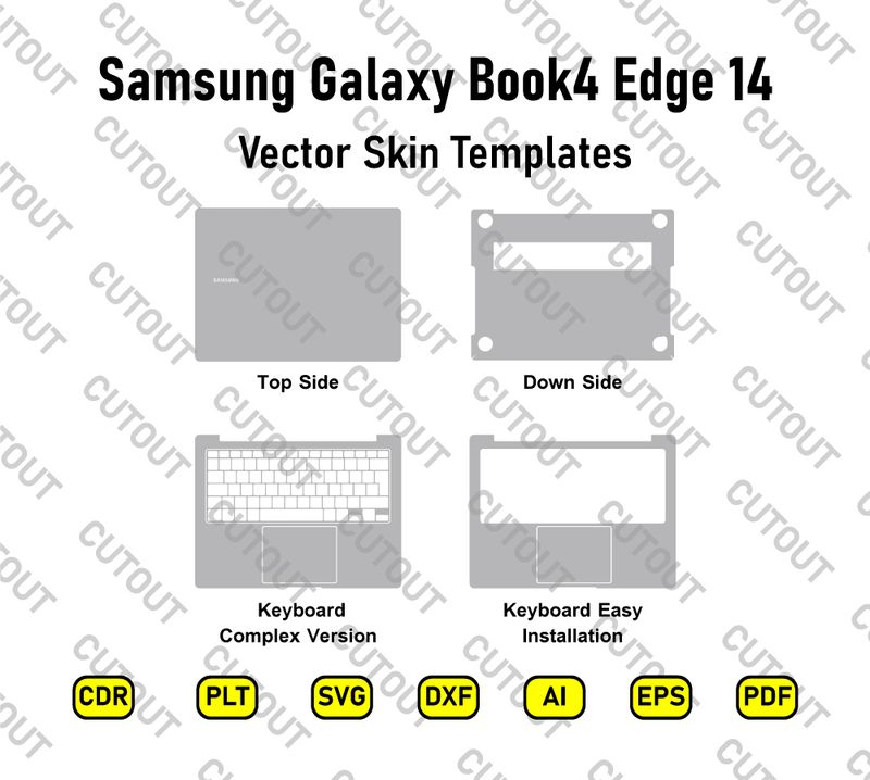 Samsung Galaxy Book4 Edge 14 Vector Skin Cut Files