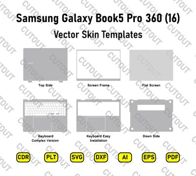 Samsung Galaxy Book5 Pro 360 16 Vector Skin Cut Files