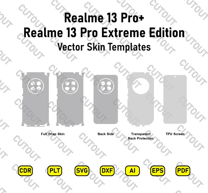 Realme 13 Pro+/Realme 13 Pro Extreme Edition Vector Skin Cut Files