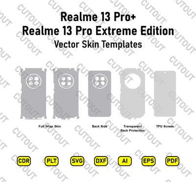 ​Archivos de corte vectorial para Realme 13 Pro+/Realme 13 Pro Extreme Edition
