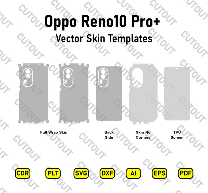 Oppo Reno 10 Pro+ Vector Skin Cut Files