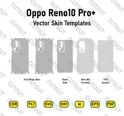 Oppo Reno 10 Pro+ Vector Skin Cut Files