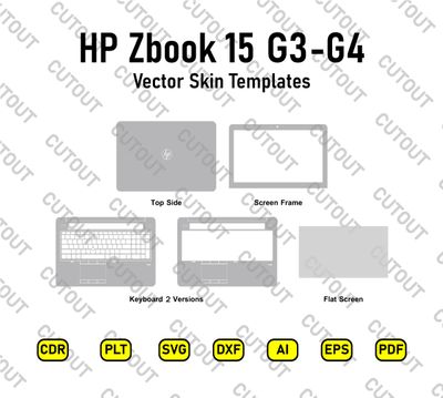 HP Zbook 15 G3-G4 Vector Skin Cut Files