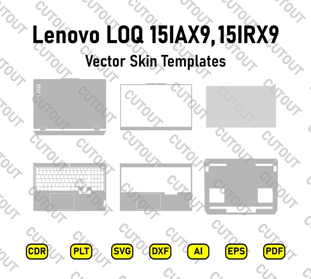 Lenovo LOQ 15IAX9-15IRX9 Vector Skin Cut Files