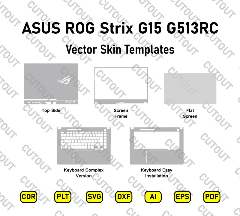 ASUS ROG Strix G15 G513RC Vector Skin Cut Files