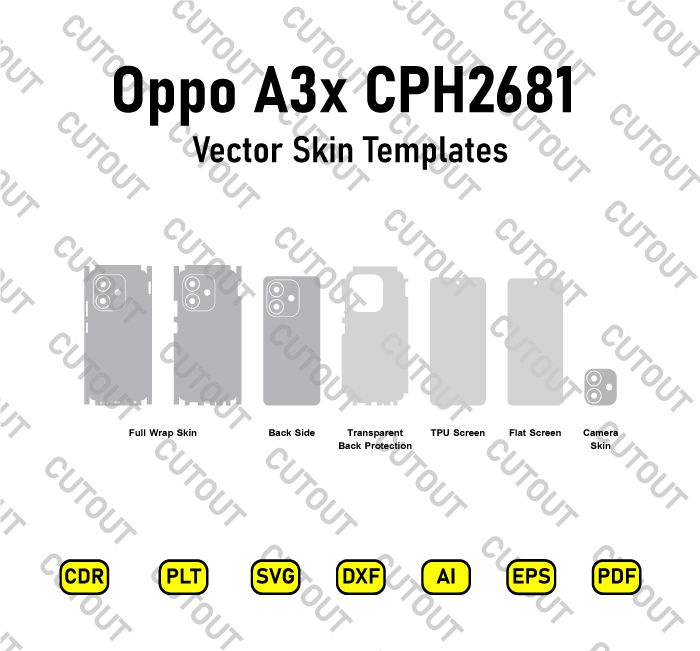 Oppo A3x CPH2681 Vector Skin Cut Files