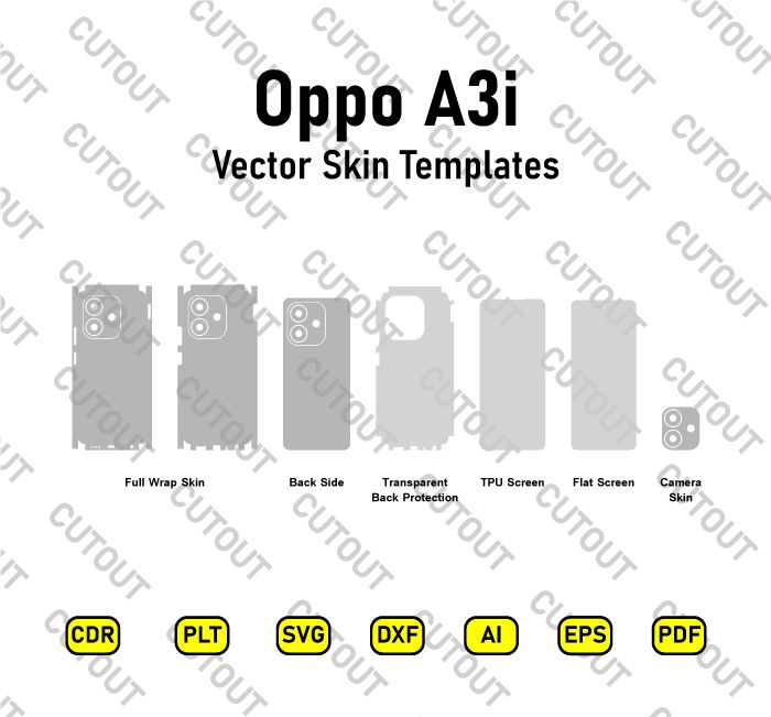 Oppo A3i Vector Skin Cut Files