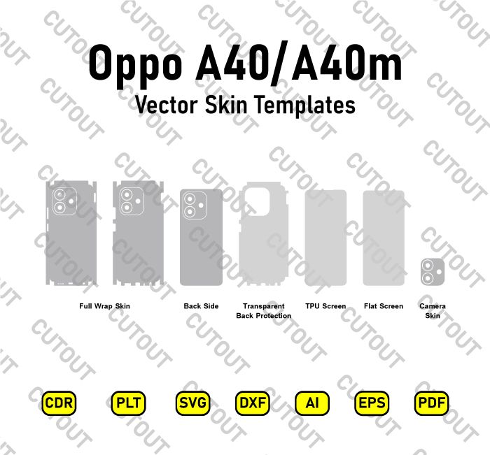 Oppo A40-A40m Vector Skin Cut Files