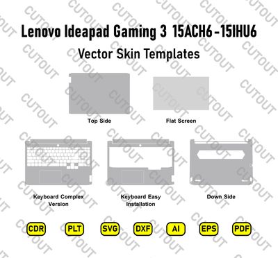 Lenovo ideapad Gaming 3 15ACH6-15IHU6 Vector Skin Cut Files