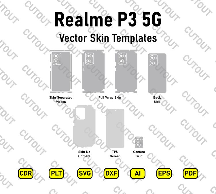 Realme P3 5G Vector Skin Cut Files