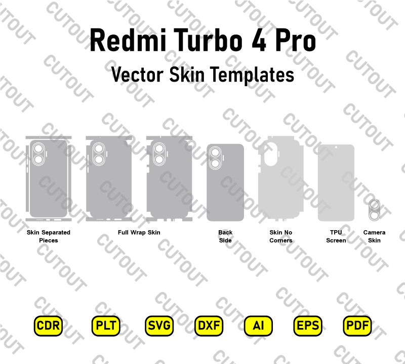 Xiaomi Redmi Turbo 4 Pro Vector Skin Cut Files