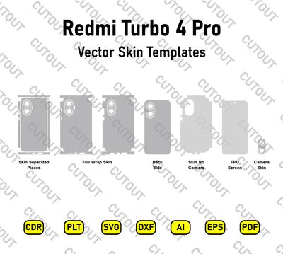 Xiaomi Redmi Turbo 4 Pro Vector Skin Cut Files