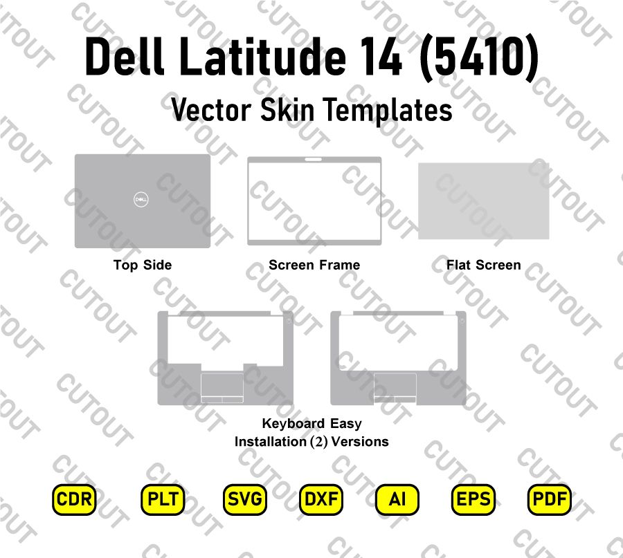 Dell Latitude 5410 14 inch  Vector Skin Cut Files