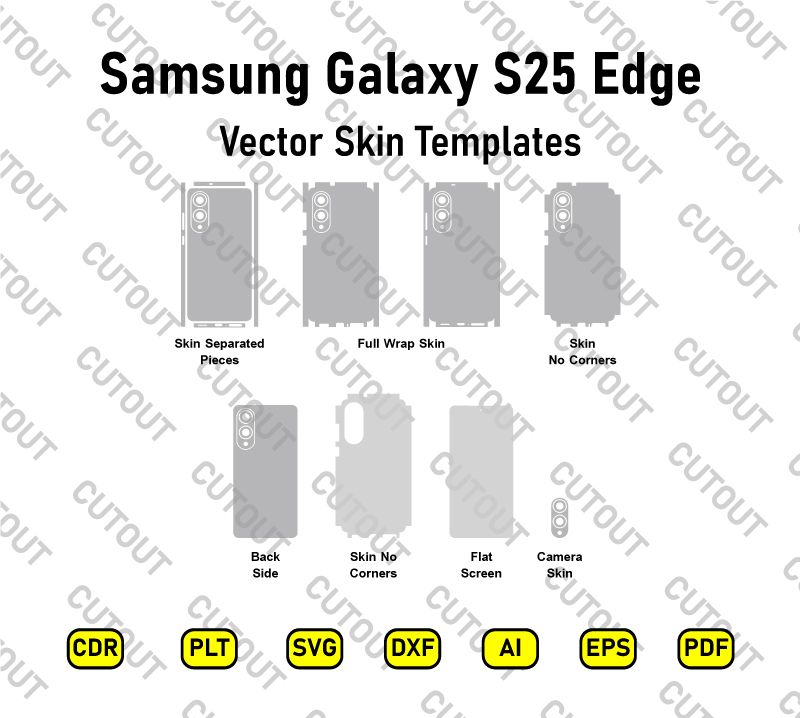 Samsung Galaxy S25 Edge Vector Skin Cut Files