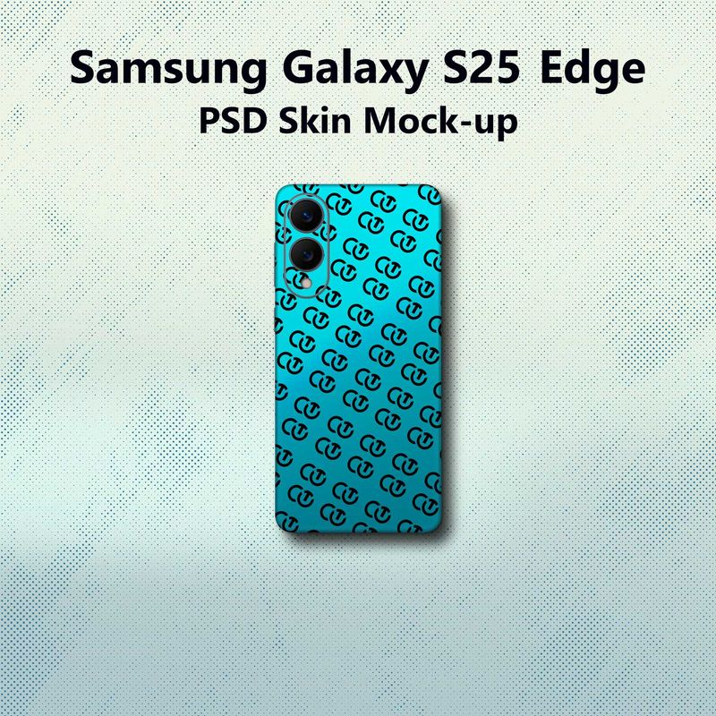 Samsung Galaxy S25 Edge PSD Vinyl Skin Mock-up