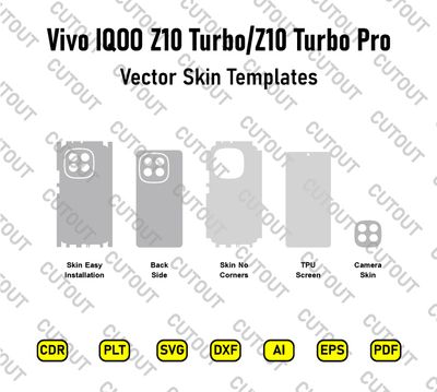Vivo iQOO Z10 Turbo/ Z10 Turbo Pro Vector Skin Cut Files