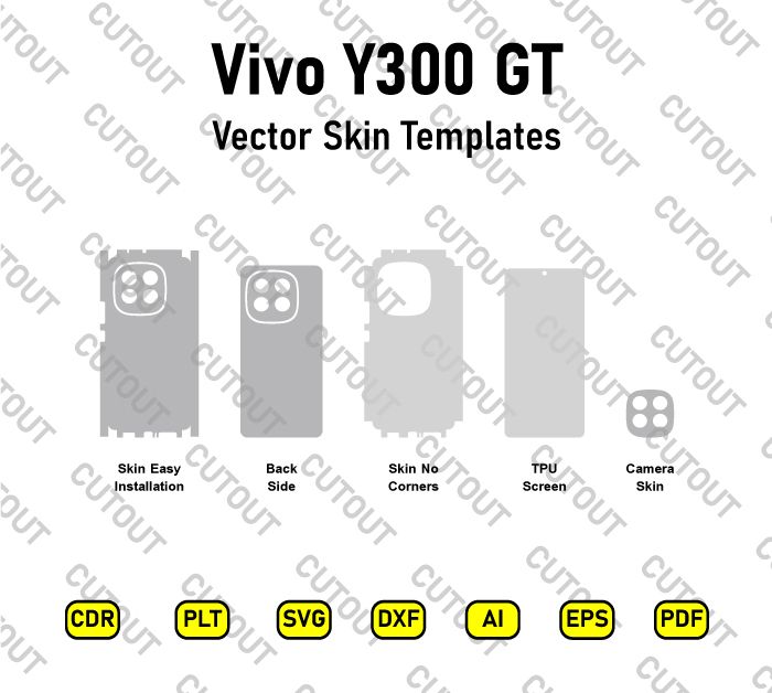 Vivo Y300 GT Vector Skin Cut Files