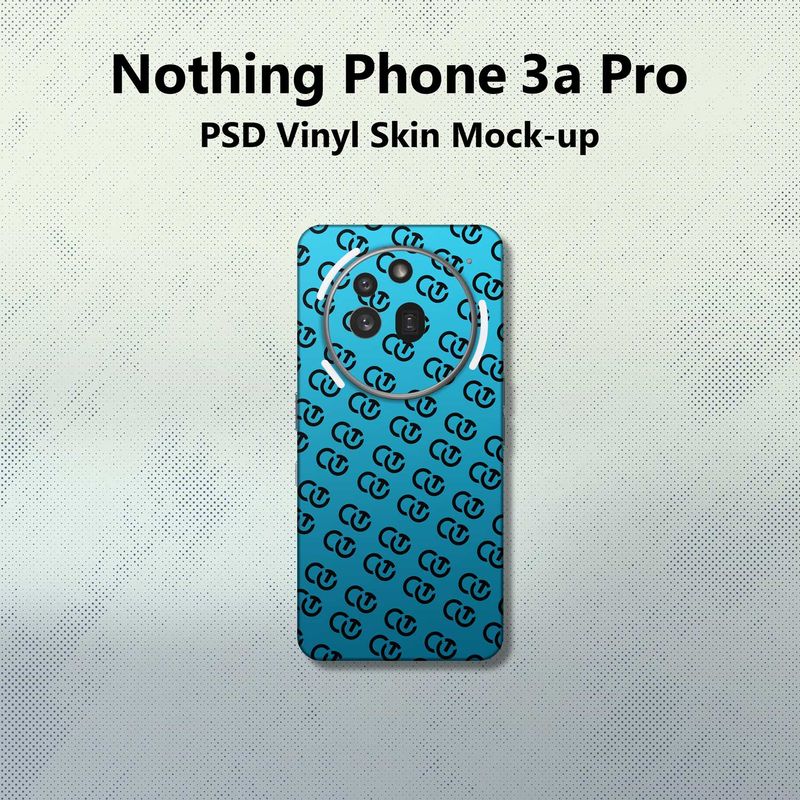 Nothing Phone 3a Pro PSD Vinyl Skin Mock-up