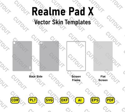 Realme Pad X Vector Skin Cut Files