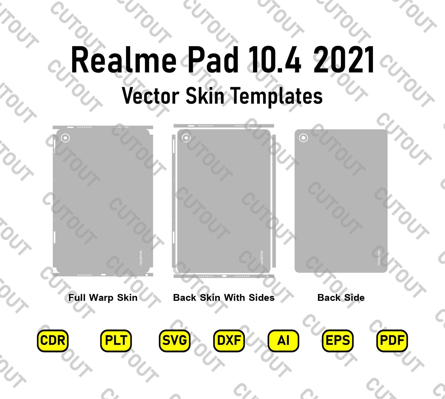 Relame Pad 10.4 2021 Vector Skin Cut Files