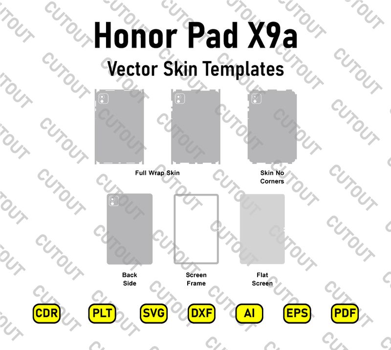 Honor Pad X9a Vector Skin Cut Files