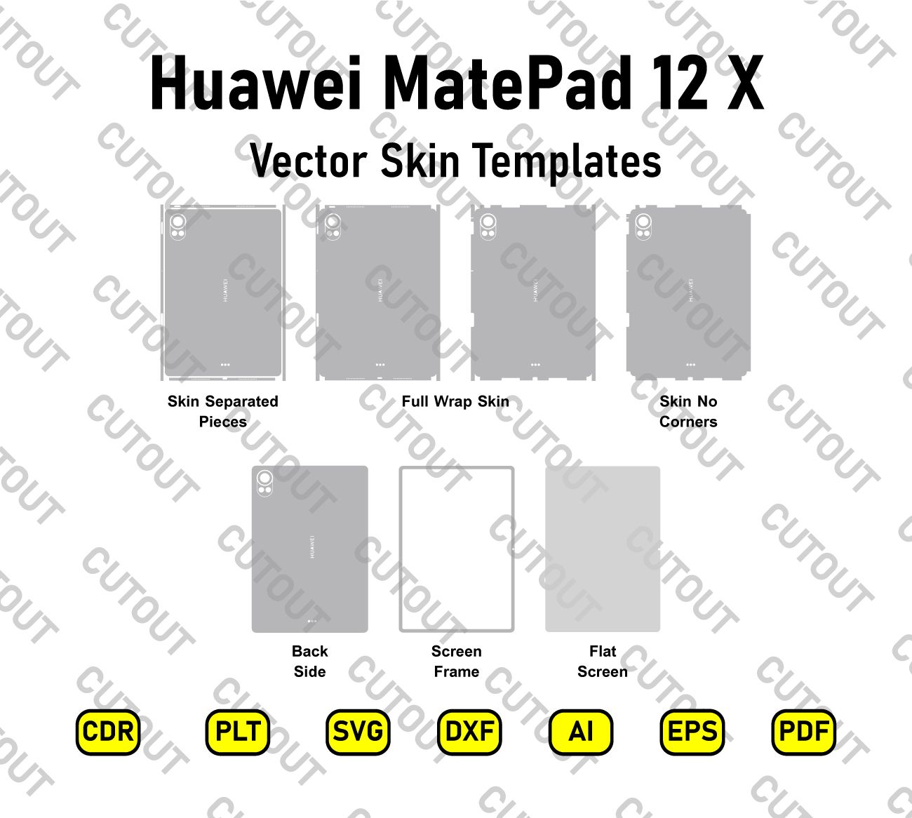 Huawei MatePad 12 X 2024 Vector Skin Cut Files