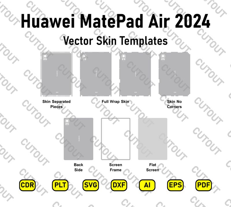 Huawei MatePad Air 2024 Vector Skin Cut Files