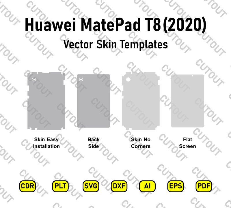Huawei MatePad T8 (2020) Vector Skin Cut Files