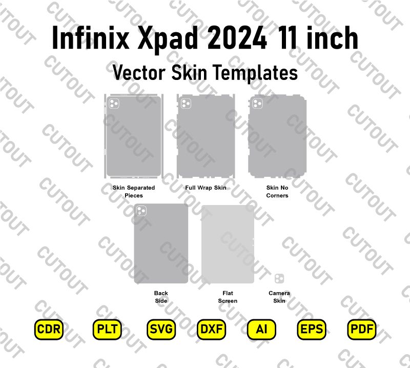 Infinix Xpad 2024 11 inch Vector Skin Cut Files