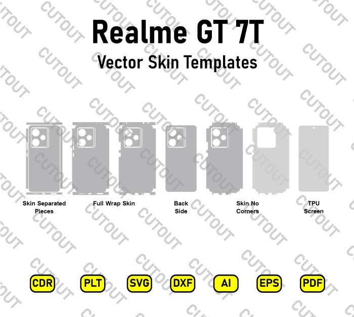 Realme GT 7T Vector Skin Cut Files