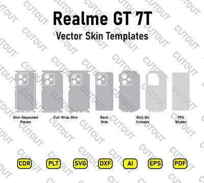 Realme GT 7T Vector Skin Cut Files