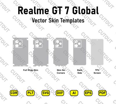 ​Realme GT 7 Global Vektor-Skin-Schnittdateien