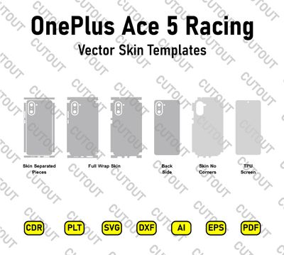 ​Archivos de corte vectorial de la carcasa de carreras para OnePlus Ace 5
