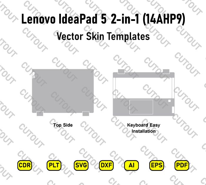 Lenovo IdeaPad 5 2-in-1 14AHP9 Vector Skin Cut Files