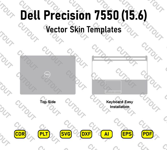 Dell Precision 7550 Vector Skin Cut Files