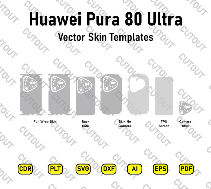 Huawei Pura 80 Ultra Vector Skin Cut Files