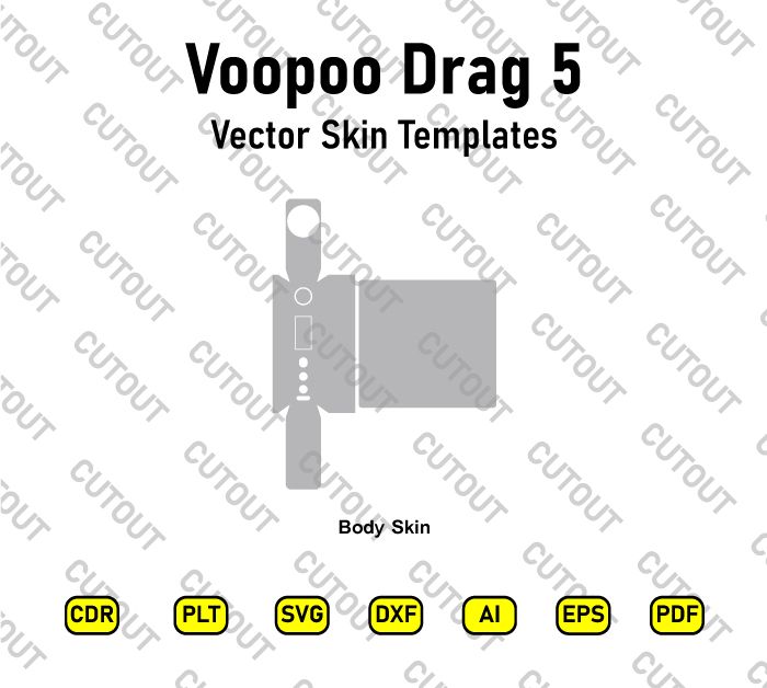 Voopoo Drag 5 Vector Skin Cut Files