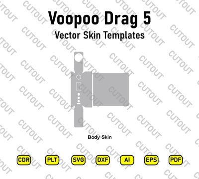 Voopoo Drag 5 Vector Skin Cut Files