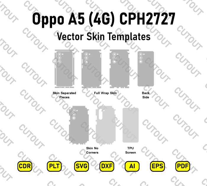 Oppo A5 4G CPH2727 Vector Skin Cut Files