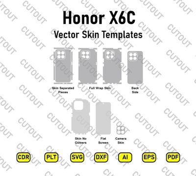 ​Archivos de corte vectorial para el Honor X6c