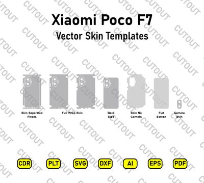 ​Xiaomi Poco F7 Vektor-Skin-Schnittdateien