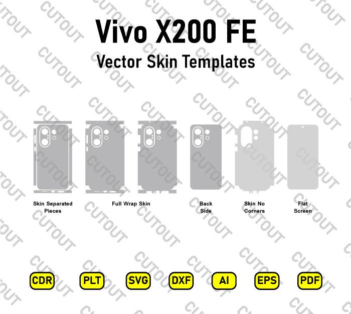 Vivo X200 FE Vector Skin Cut Files