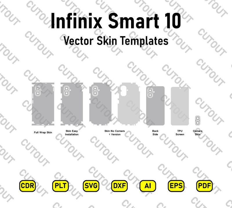 Infinix Smart 10 (X6725) Vector Skin Cut Files