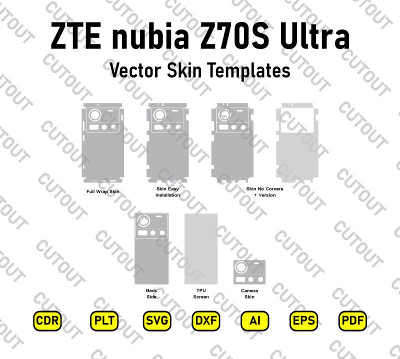 ZTE nubia Z70S Ultra Vector Skin Cut Files